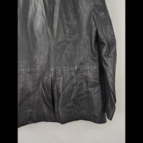 [SOLD] JOHN VARVATOS Men Sz US 40 IT 50 L Black Sheep Skin Leather Blazer Jacket - Picture 9 of 9